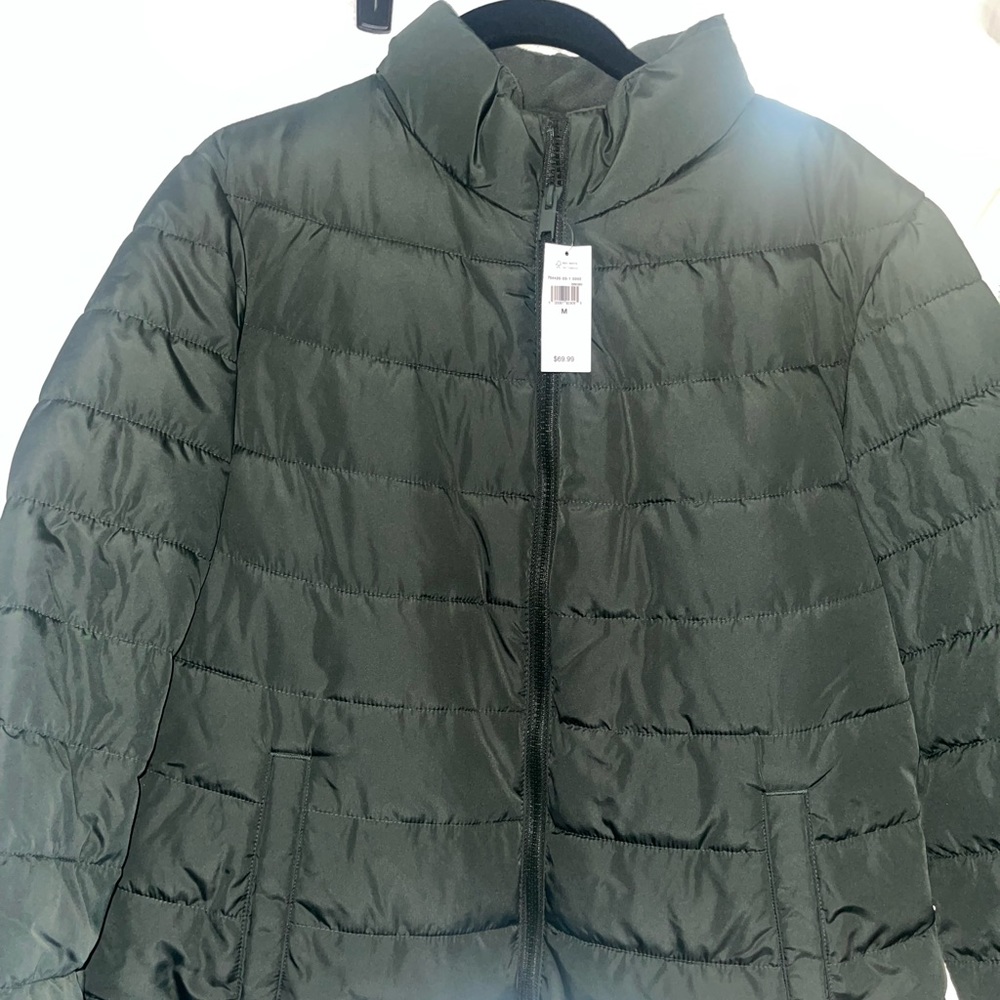 GAP Olive green puffy jacket